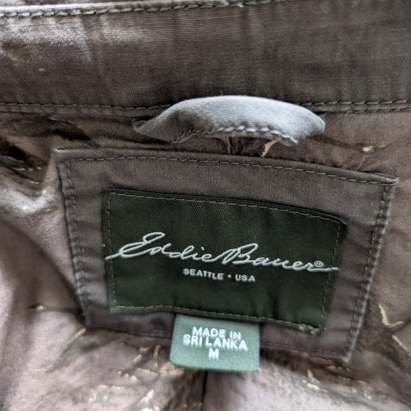 Eddie Bauer jacket Medium Green Collared Zip Up Unisex - Picture 12 of 12